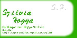 szilvia hogya business card